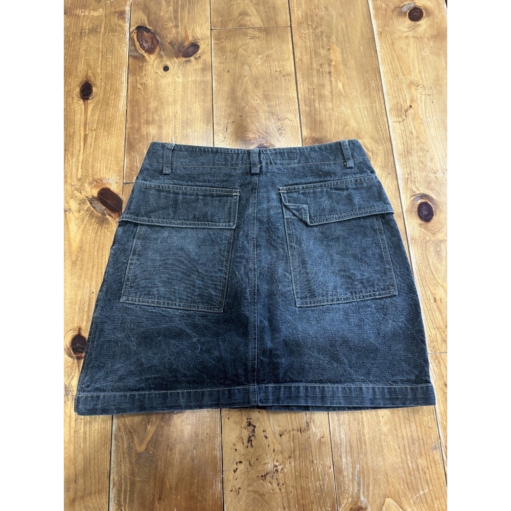 MARITHÉ FRANÇOIS GIRBAUD Skirt Women's Black Denim Size 28 Cargo Pockets‎